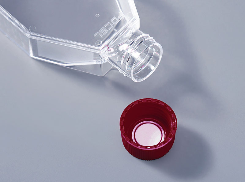 T75細胞培養方瓶瓶口細節